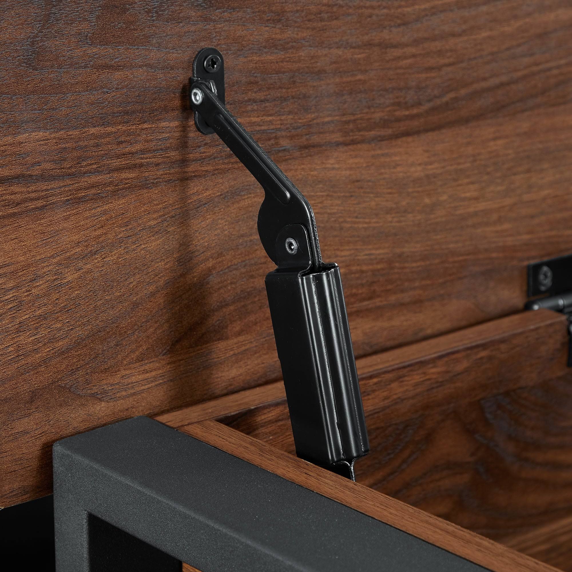 Dark Walnut Lift-Top Storage Bench H931