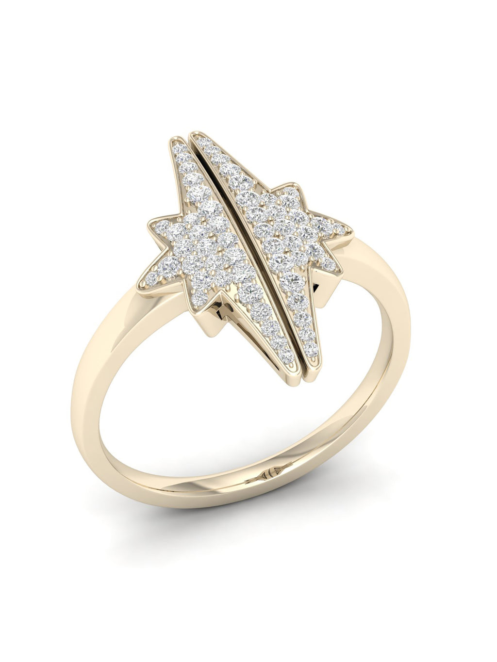 10K Yellow Gold Star Ring P9056