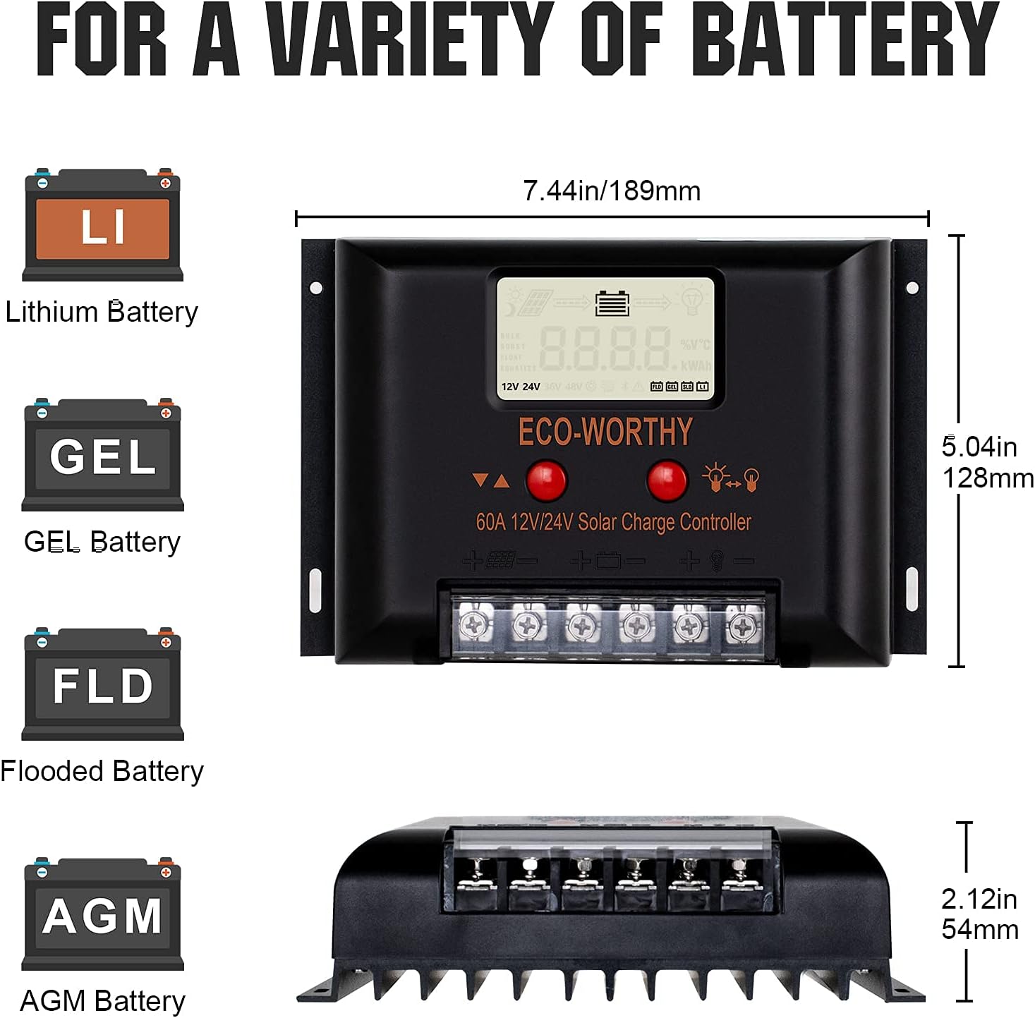 400 Watt 24 Volt Solar Panel Kit with 4pcs 100W Solar Panels and 60A Charge Controller G1792