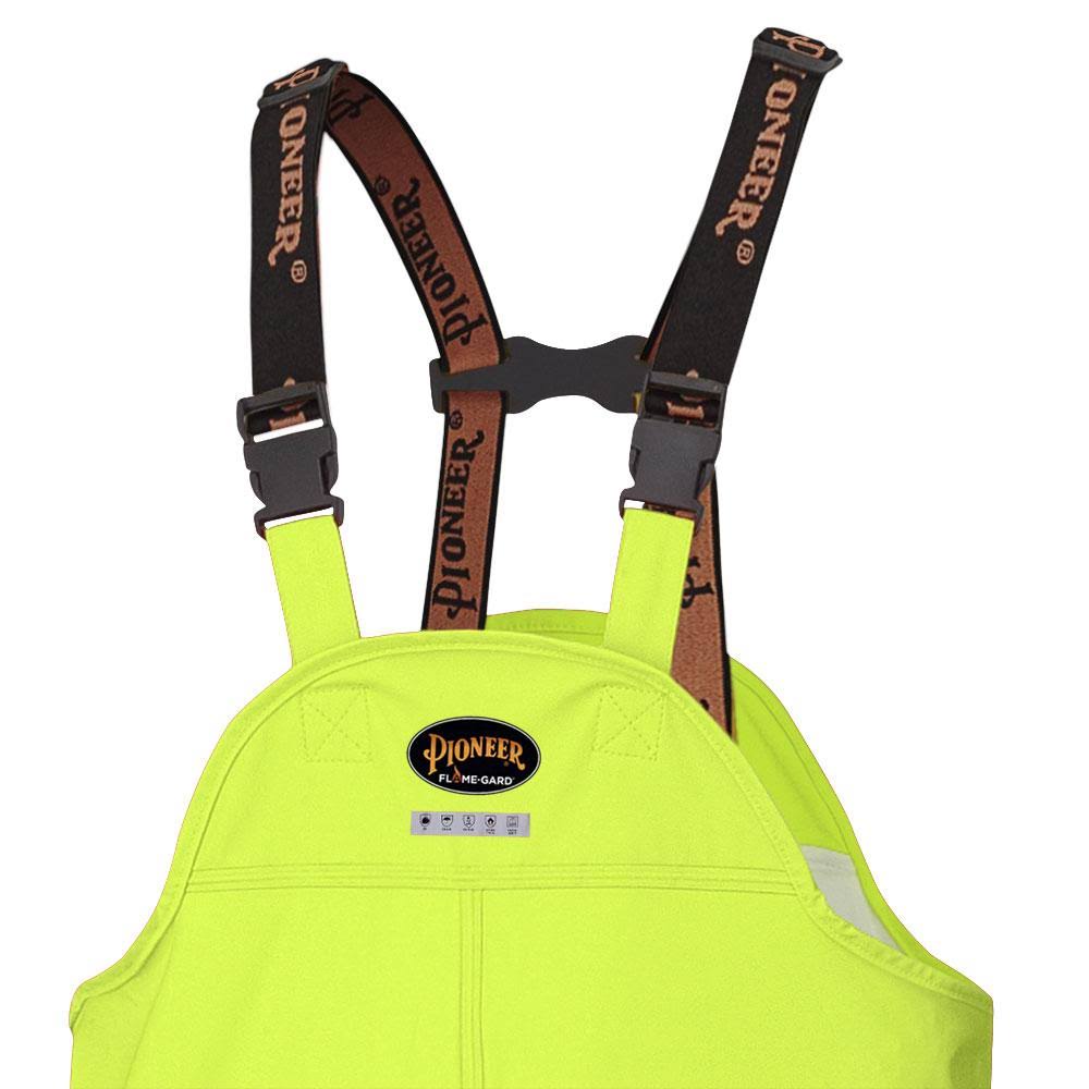 Black Flame Resistant PU Stretch Waterproof Bib Pant X5305