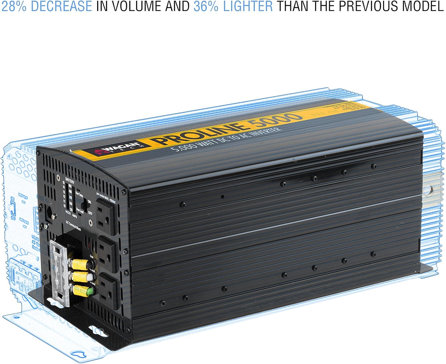 12V 5000 Watt Power Inverter with Remote Control, 10000 Watt Surge Peak T361833