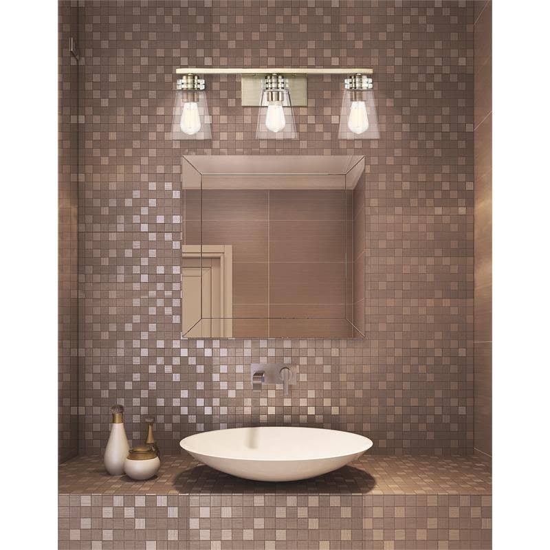 3 Light Noble Brass Bath Bar E8797