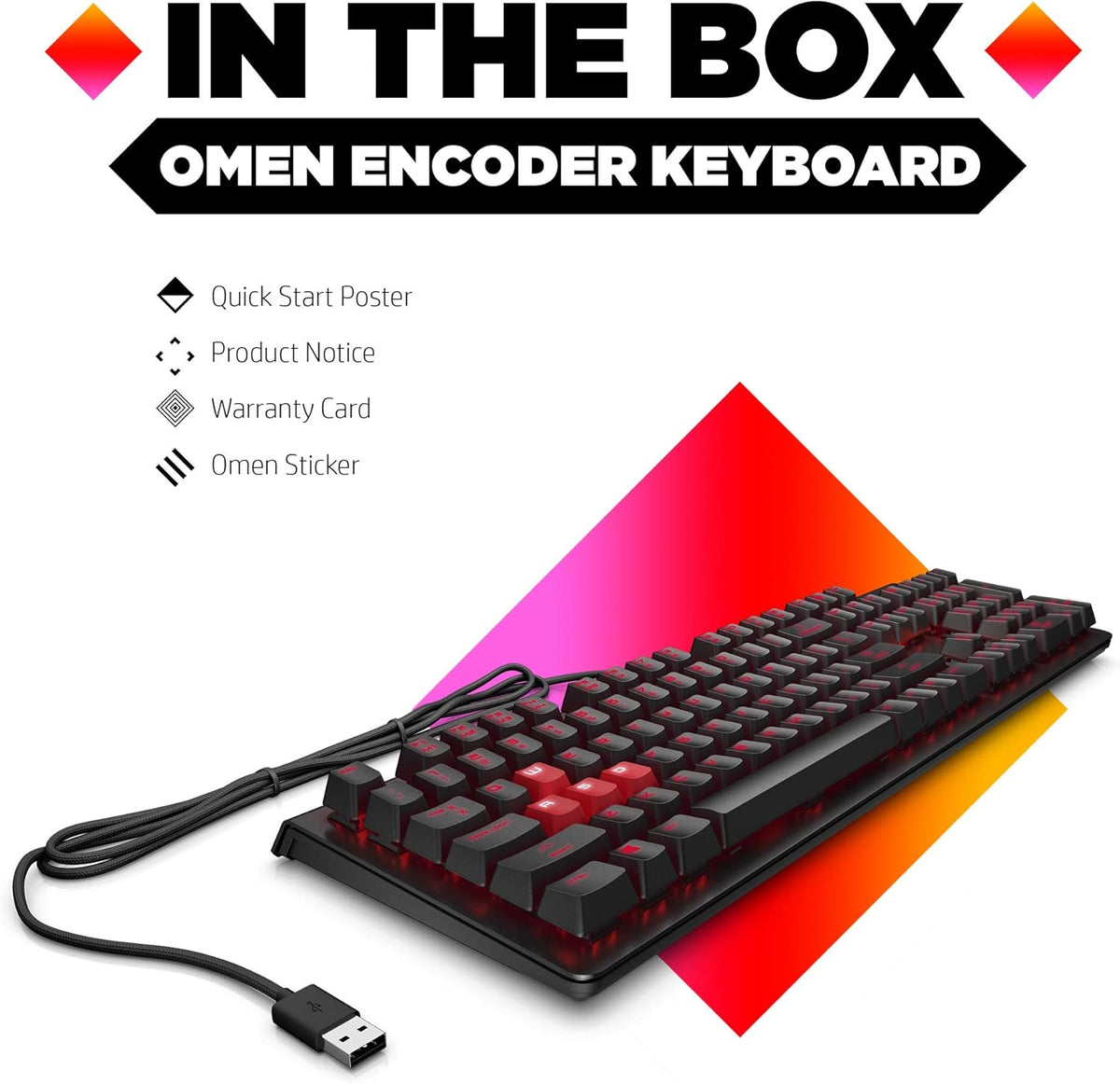 Mechanical Gaming Keyboard with Cherry MX Red Keys, LED Backlit, USB E135