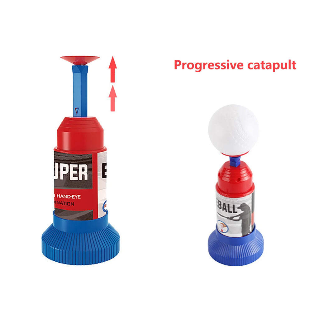 Automatic Launcher Baseball Bat Toys T-Ball Set with Baseball Bat and 3 Baseball Z756