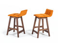 Orange Walnut Bar Stool (Set of 2) N3818