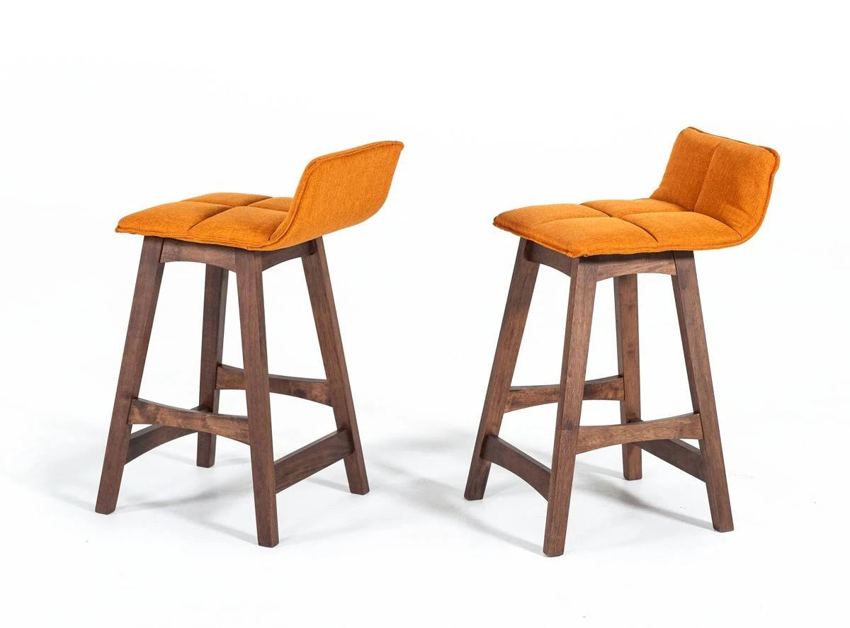 Orange Walnut Bar Stool (Set of 2) N3818