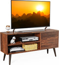 Retro Wood TV Console Table with Storage Y363050