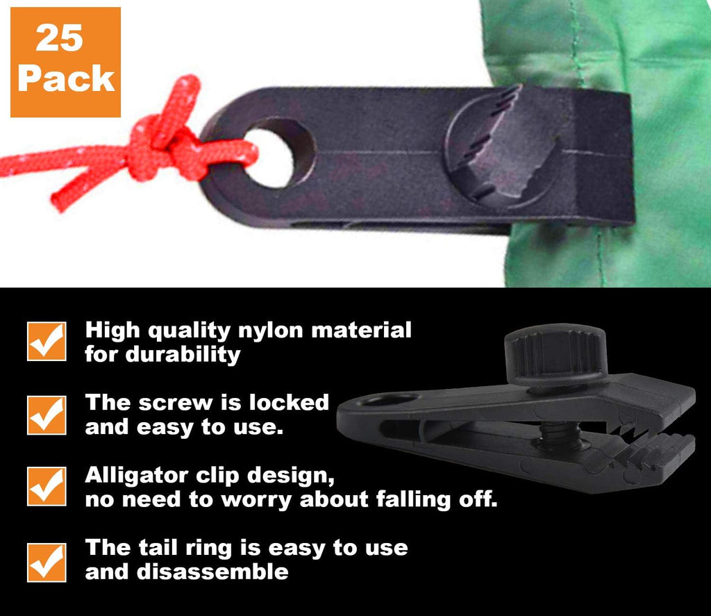 25 Pack Heavy Duty Reusable Tarp Clips U56492