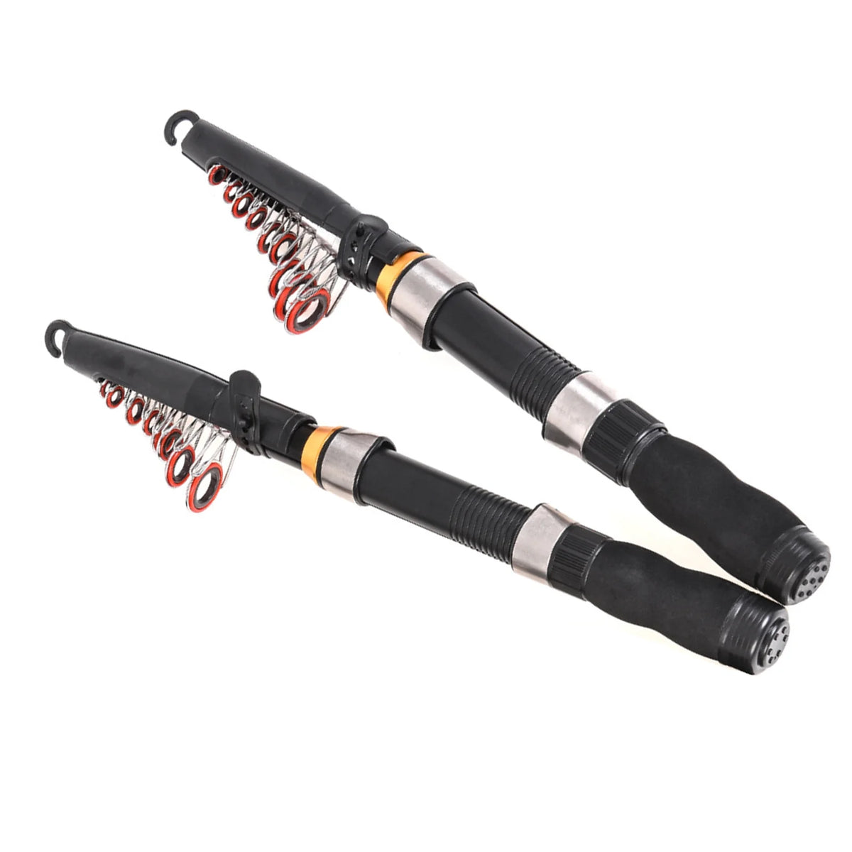 Fishing Rod Reel Combo Set, 2.1m Telescopic Rod, Spinning Reel, Hooks, and Soft Lures S952