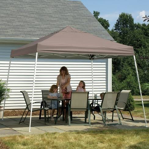 Pop Up Canopy 10 x 10 ft Slant Leg Desert Bronze A297274