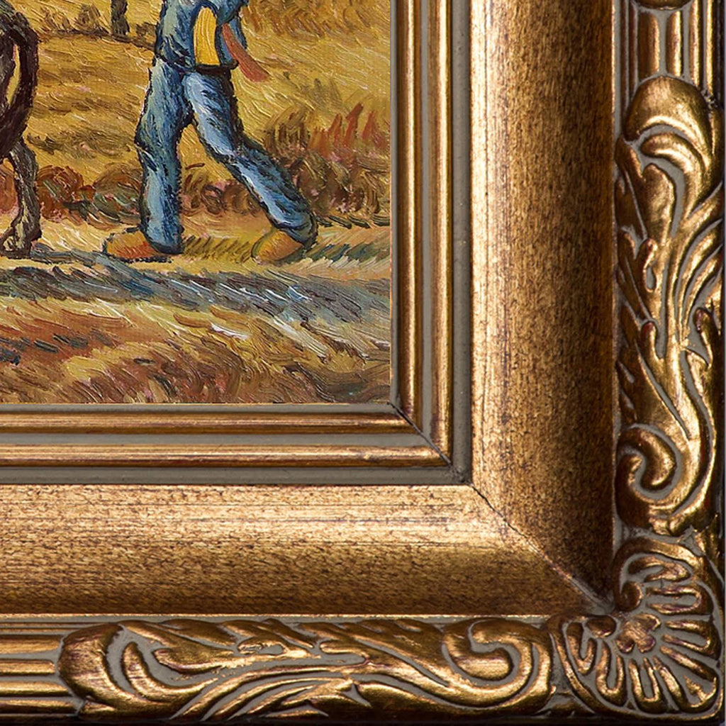 Van Gogh Peasant Couple Going to Work with Florentine Gold Frame W882