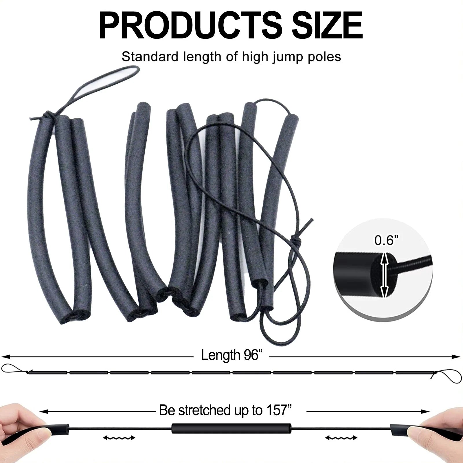High Jump Bungee Elastic Crossbar Training Equipment I40907