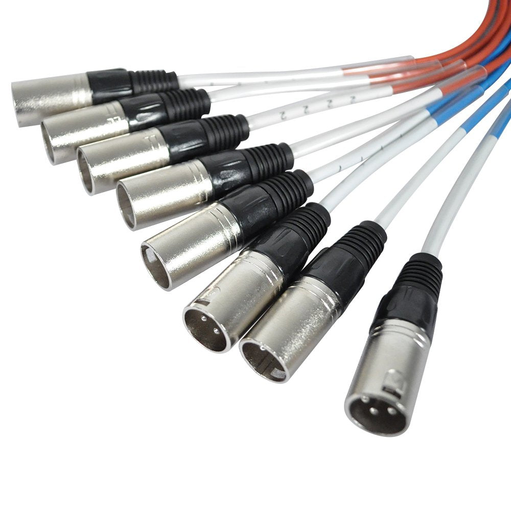 8 Channel 30-Feet Pro Audio Drop Snake Cable Z11199