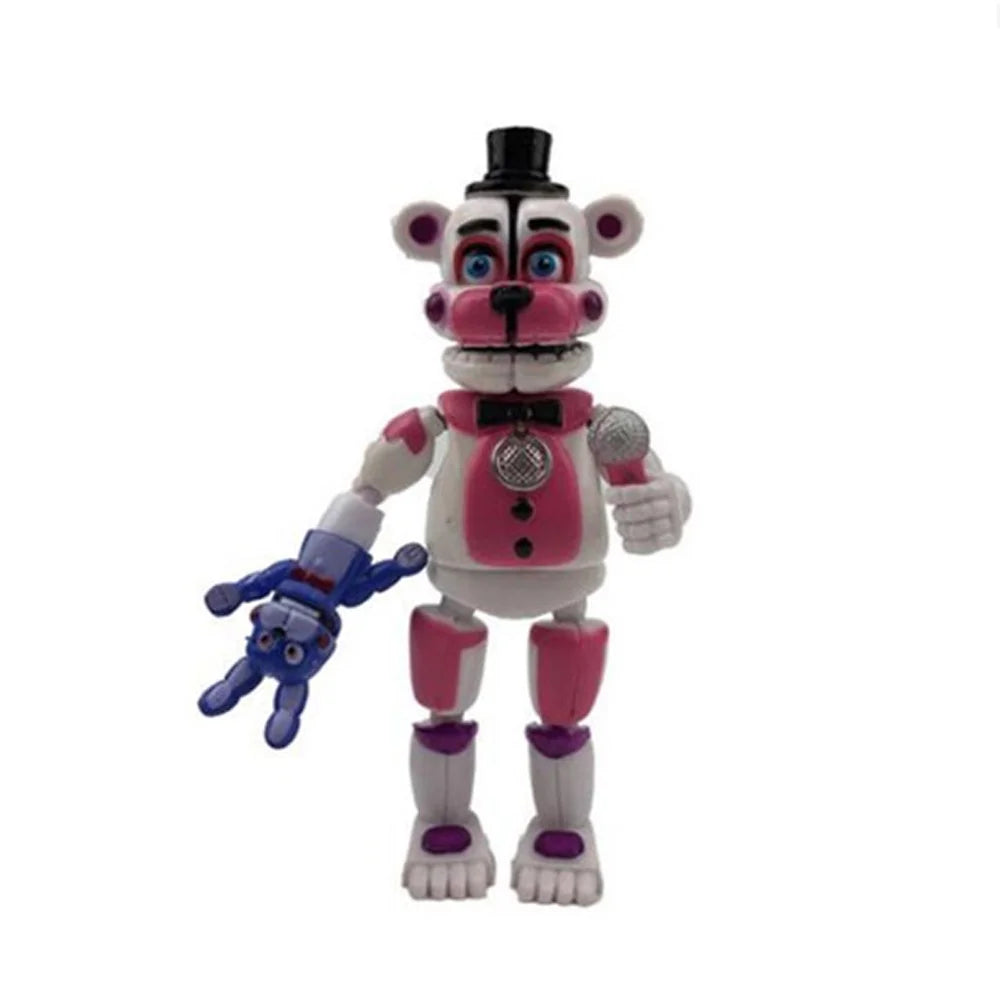 5Pcs FNAF Funtime Freddy Foxy Movable Action Figures D988