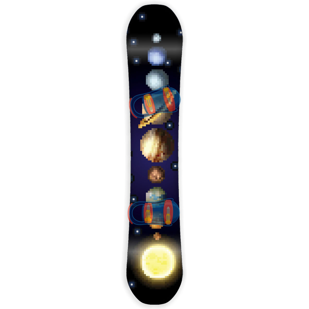 8 bit Solar System Planets Snowboard Wrap Sticker Skin Cover F9912