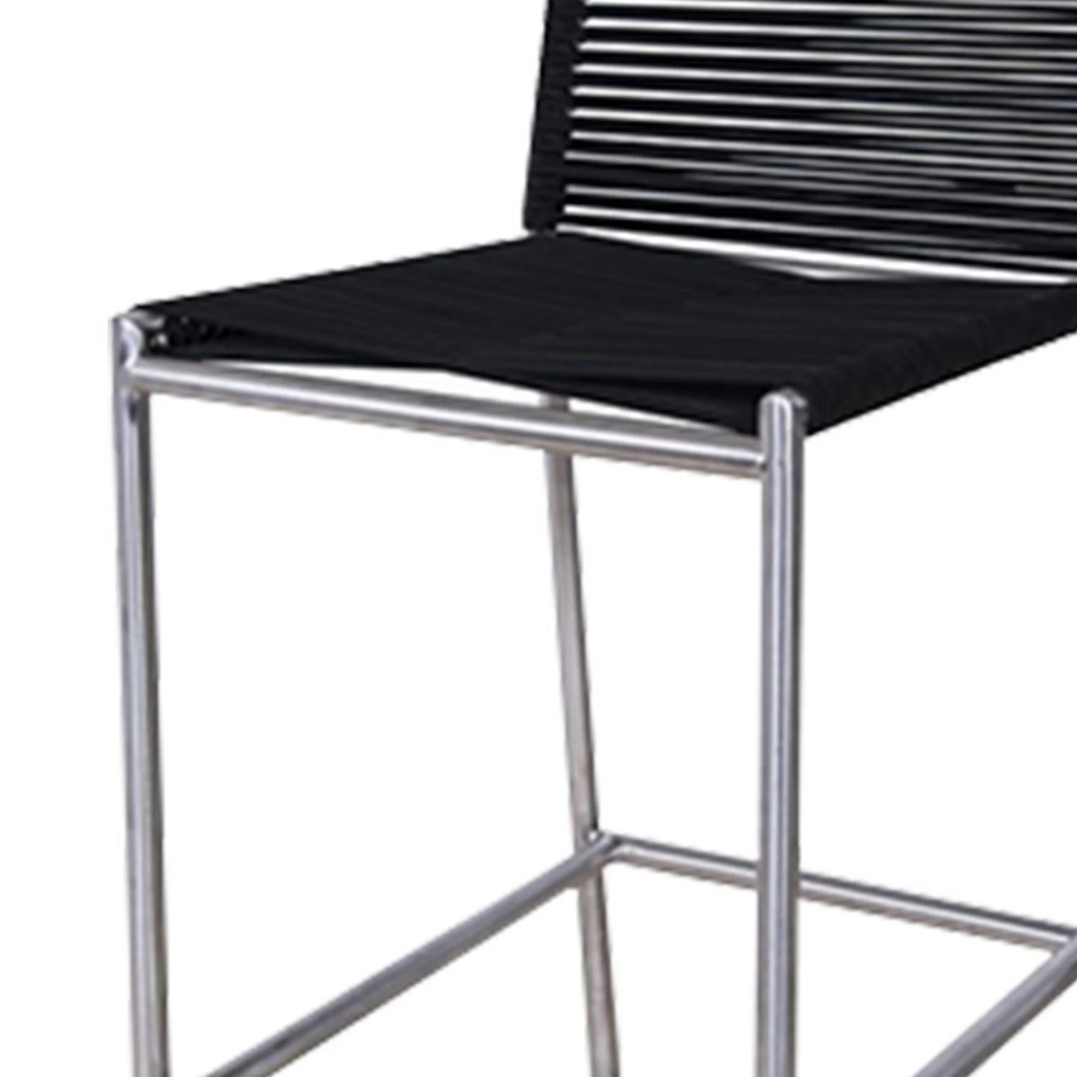 Gray Steel Black Outdoor Counter Height Stool R647545