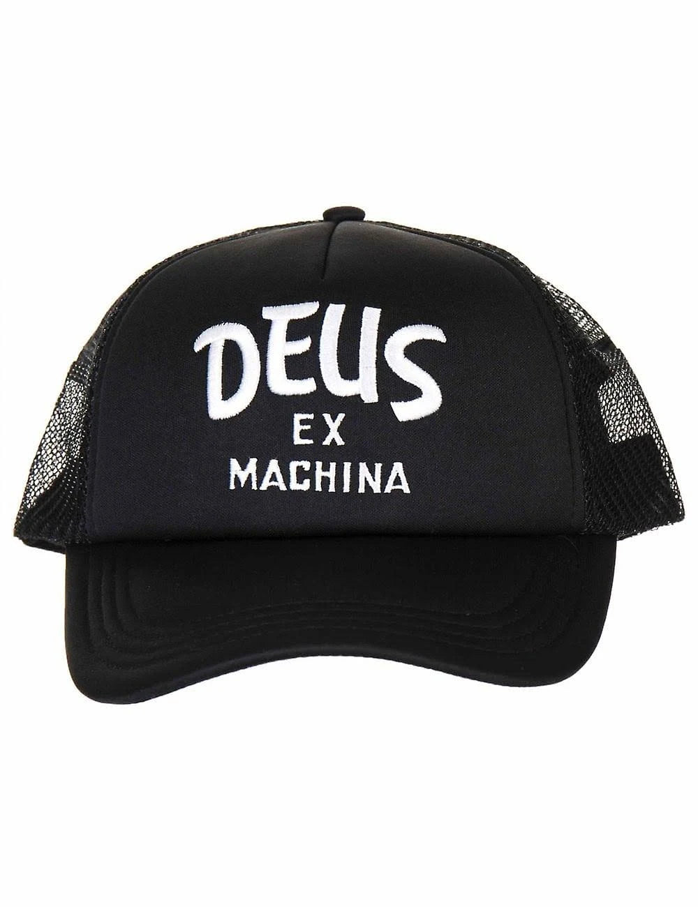 Black Curvy Trucker Cap E4665