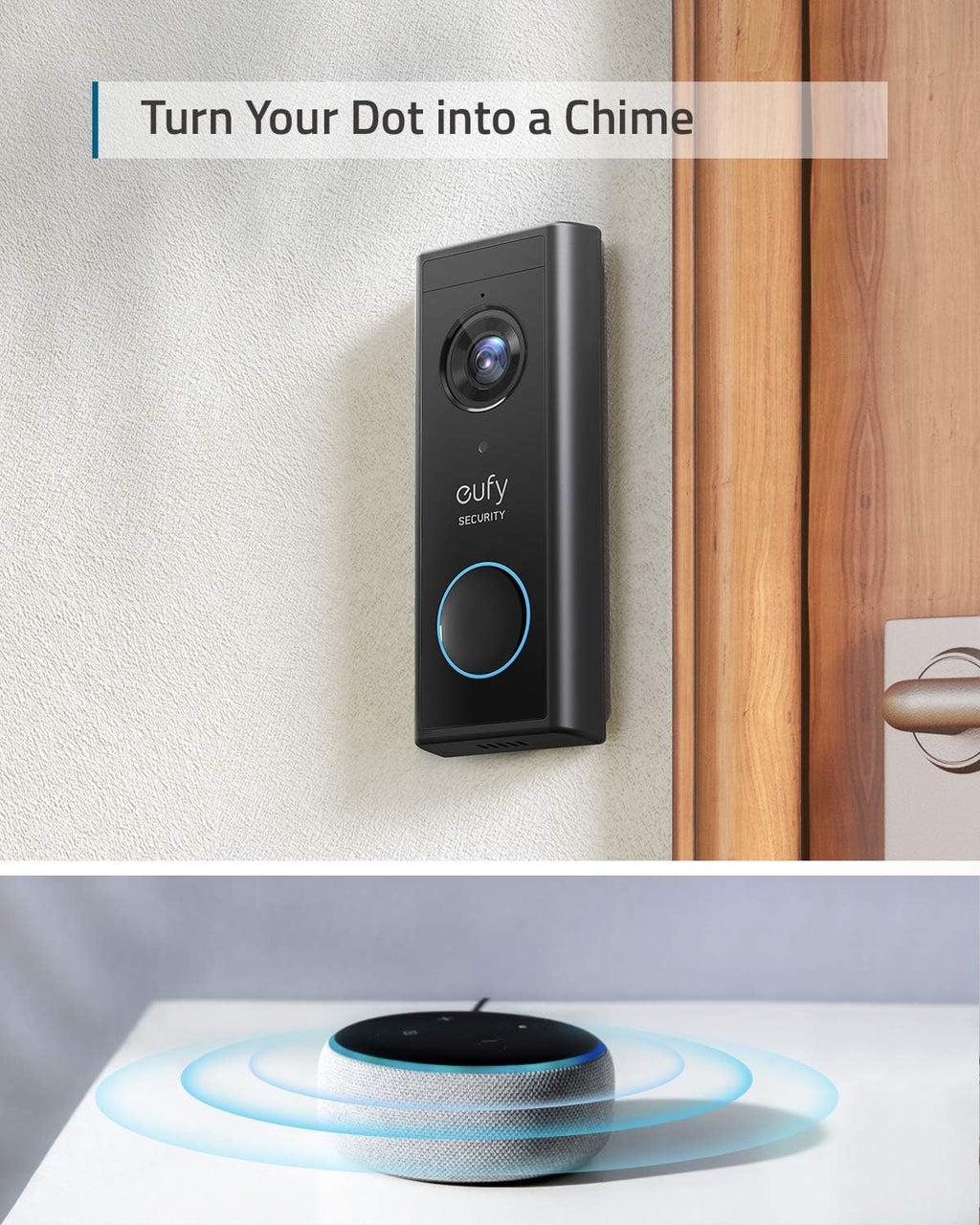 Wireless Add-on Video Doorbell with 2K Resolution and 2-Way Audio R403