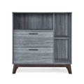 2 Drawer Cabinet Sonoma Gray Oak/Walnut P670661