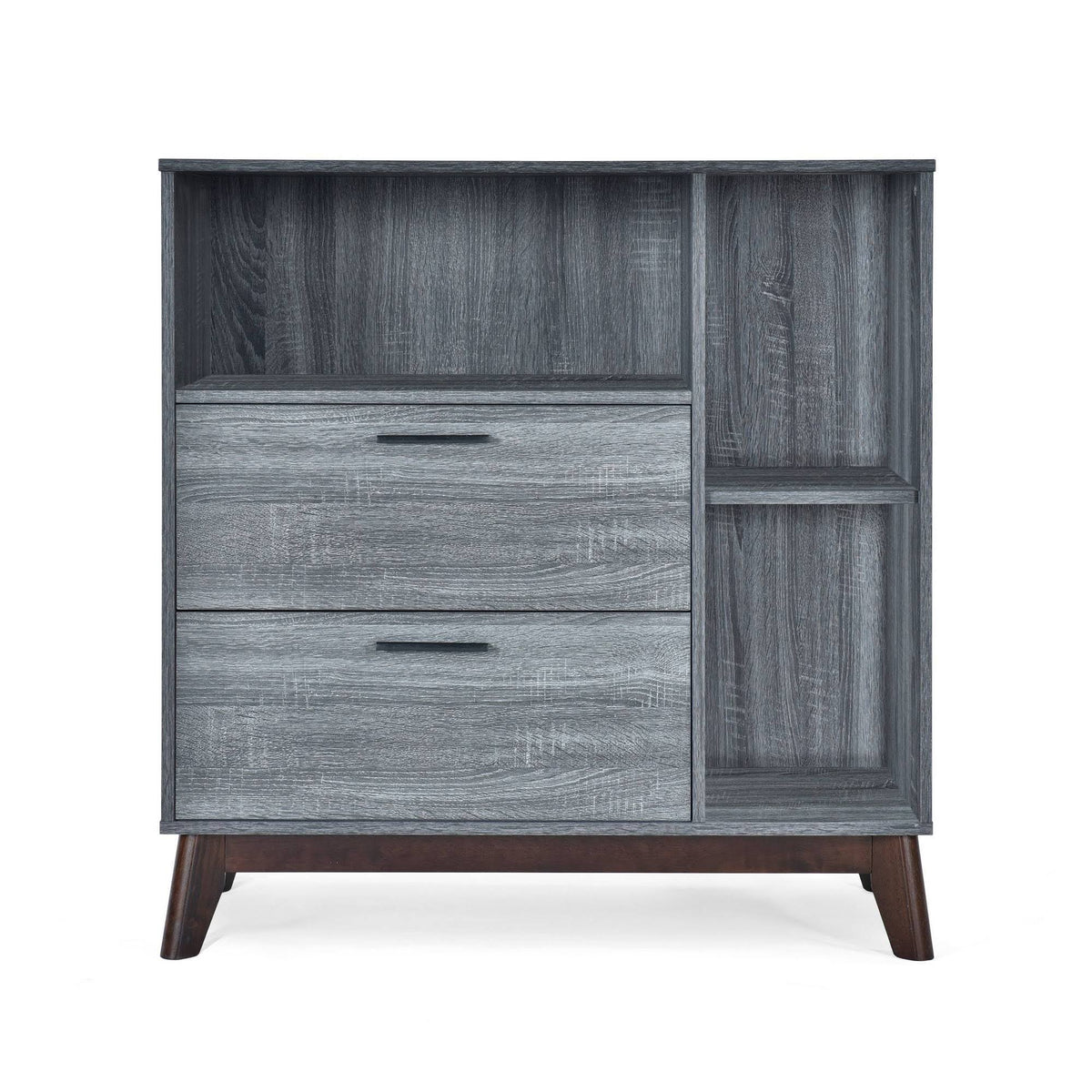 2 Drawer Cabinet Sonoma Gray Oak/Walnut P670661