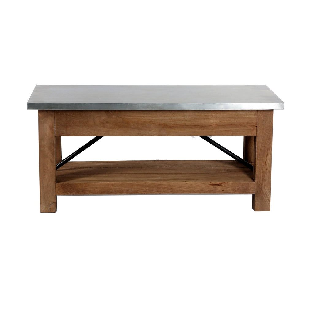 Steel Wood Bench and Coat Hook Set D33346