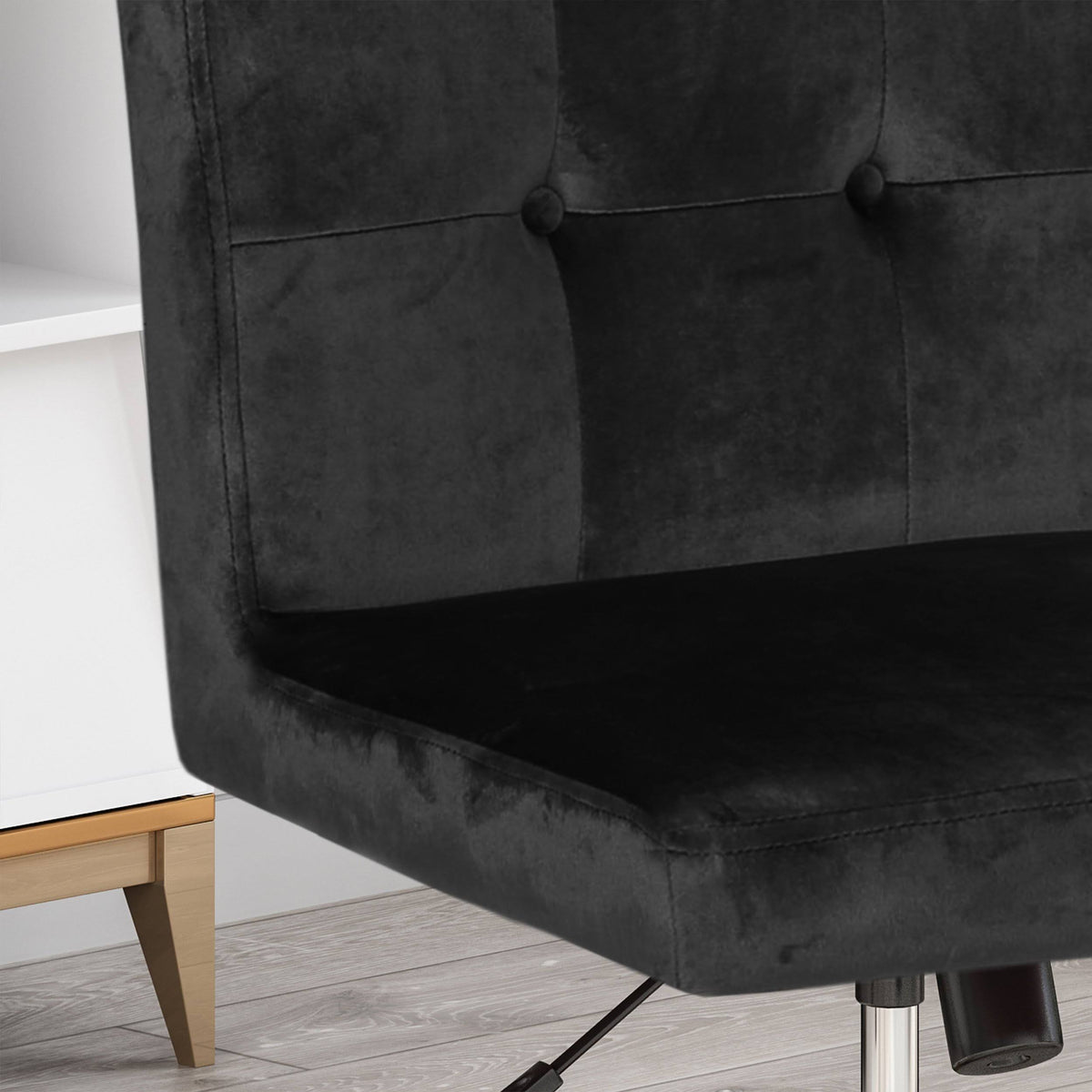 Smoke Tufted Swivel Office Chair X47820