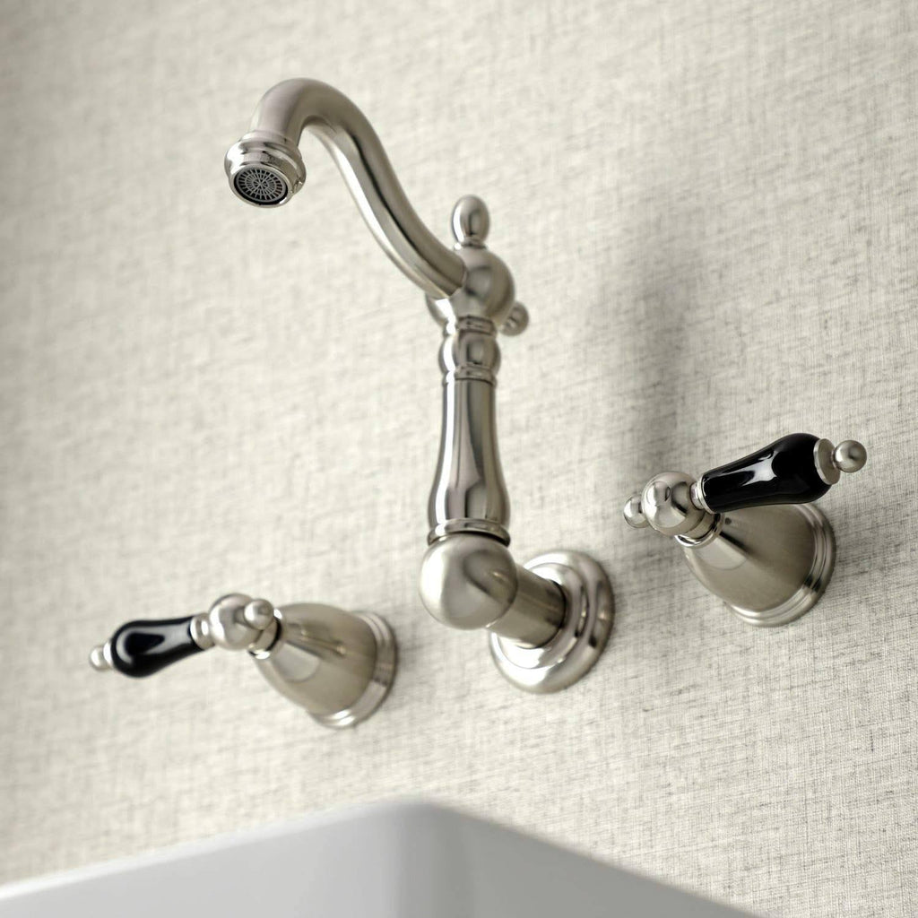 Brushed Nickel Two-Handle Wall Mount Bathroom Faucet T953600