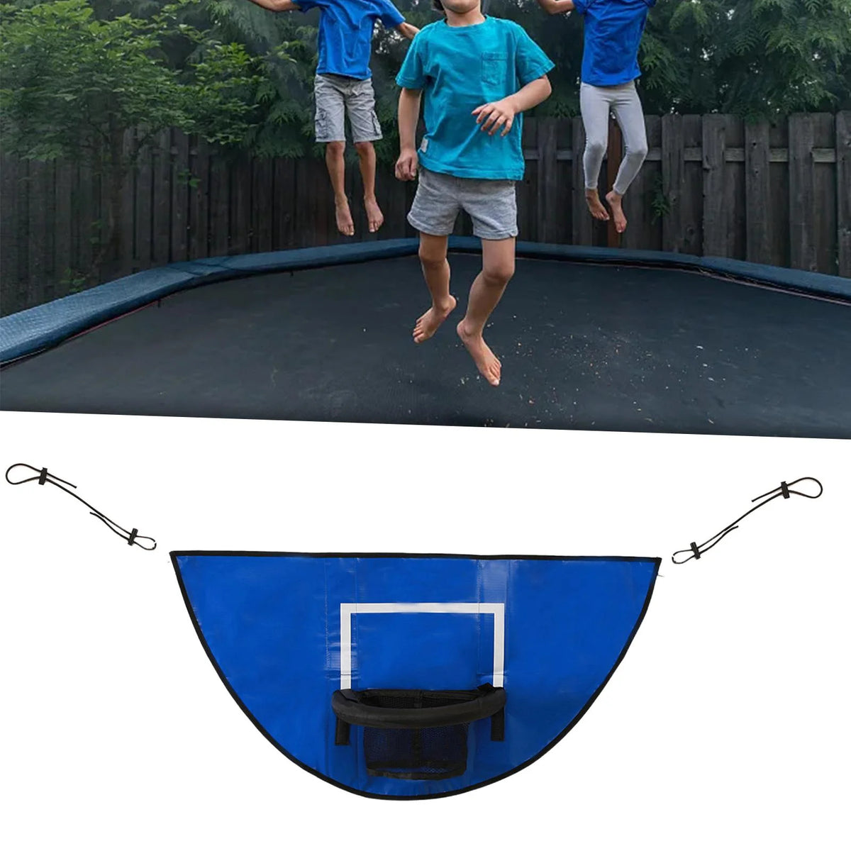 Basketball Hoop Attachment for Trampoline with Net Basketball Goal I26439