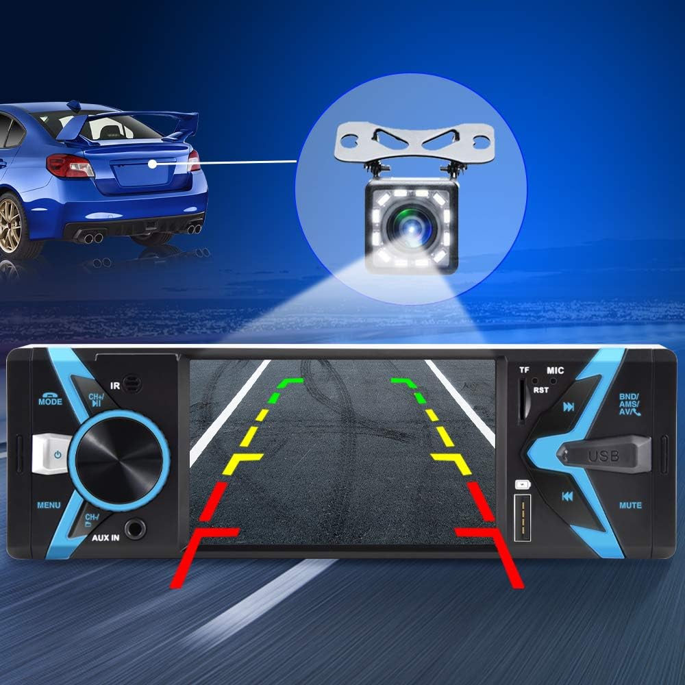 Single Din Car Stereo 4.3 Inch Bluetooth Radio with Rear View Camera Pack of 2 G22995