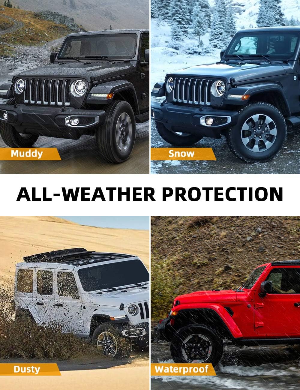 All-Weather Waterproof Cargo Mat fits Wrangler JL 4 Door Y6197