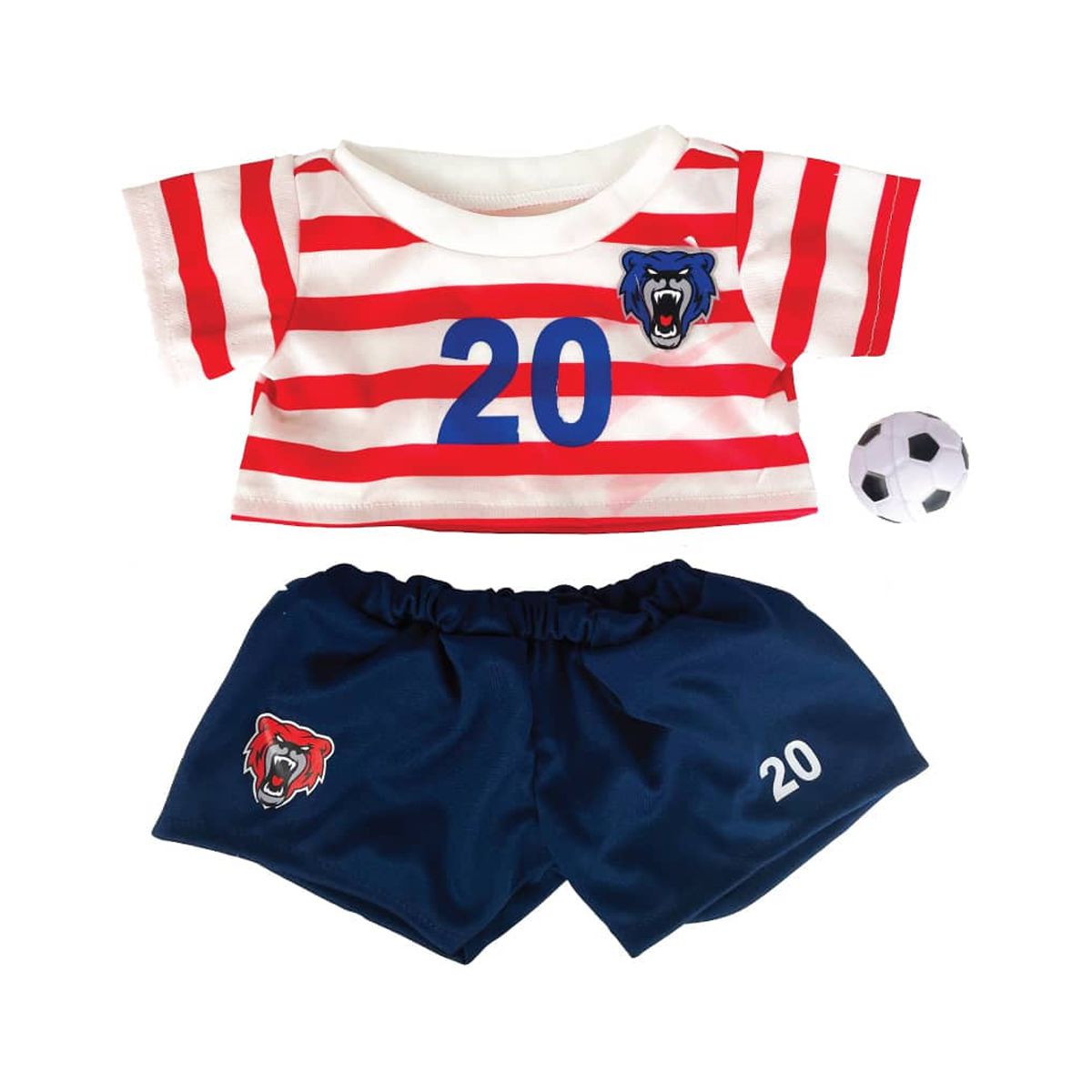 Red Soccer Outfit Teddy Bear Clothes C510