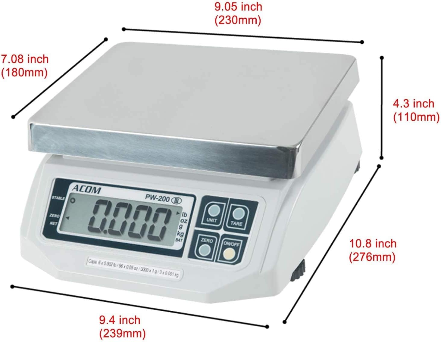 Digital Portion Control Scale, 6lb Capacity H717