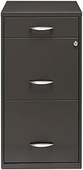 18 inch 3 Drawer Metal File Cabinet with Pencil Drawer Charcoal A3522