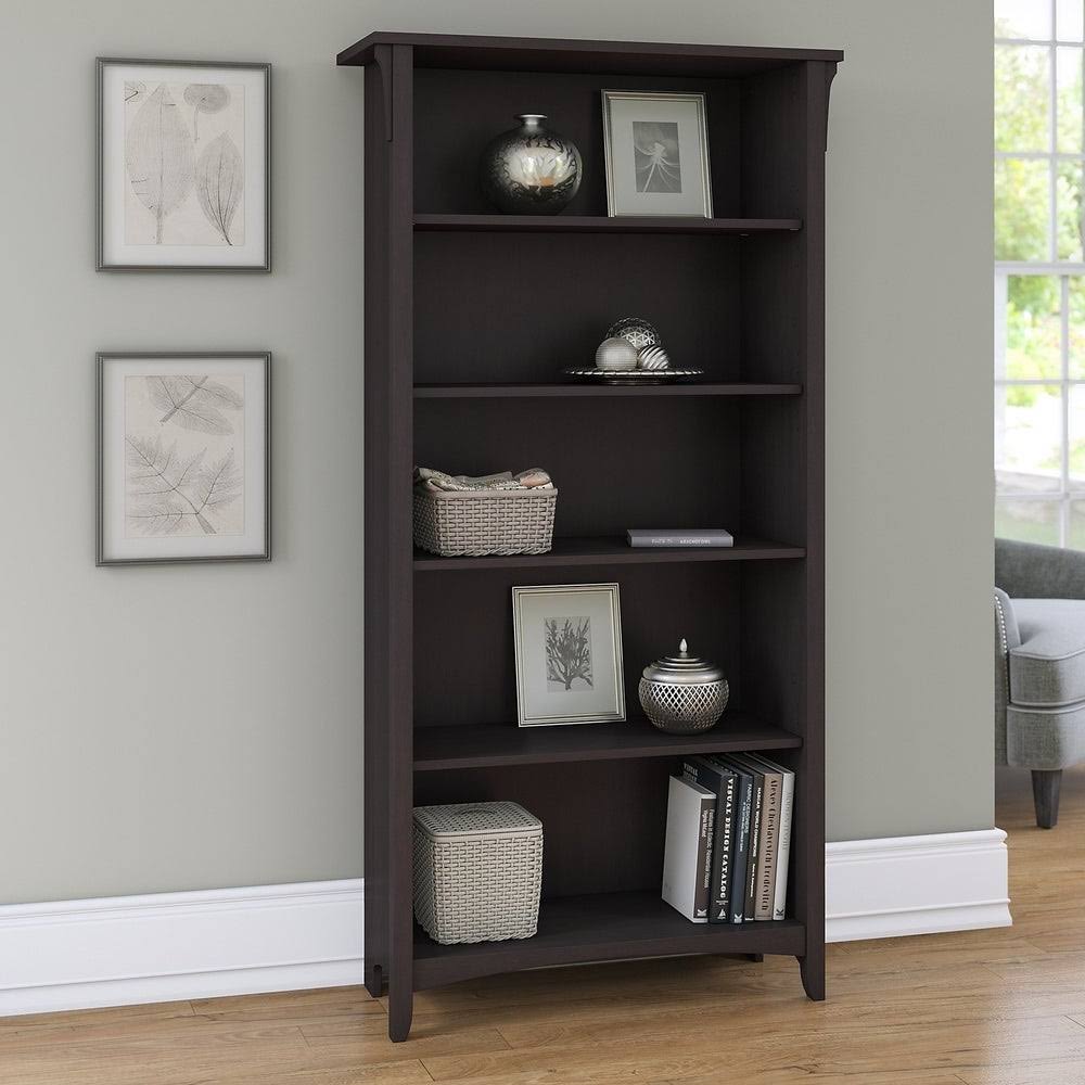Vintage Black 5-Shelf Bookcase X234