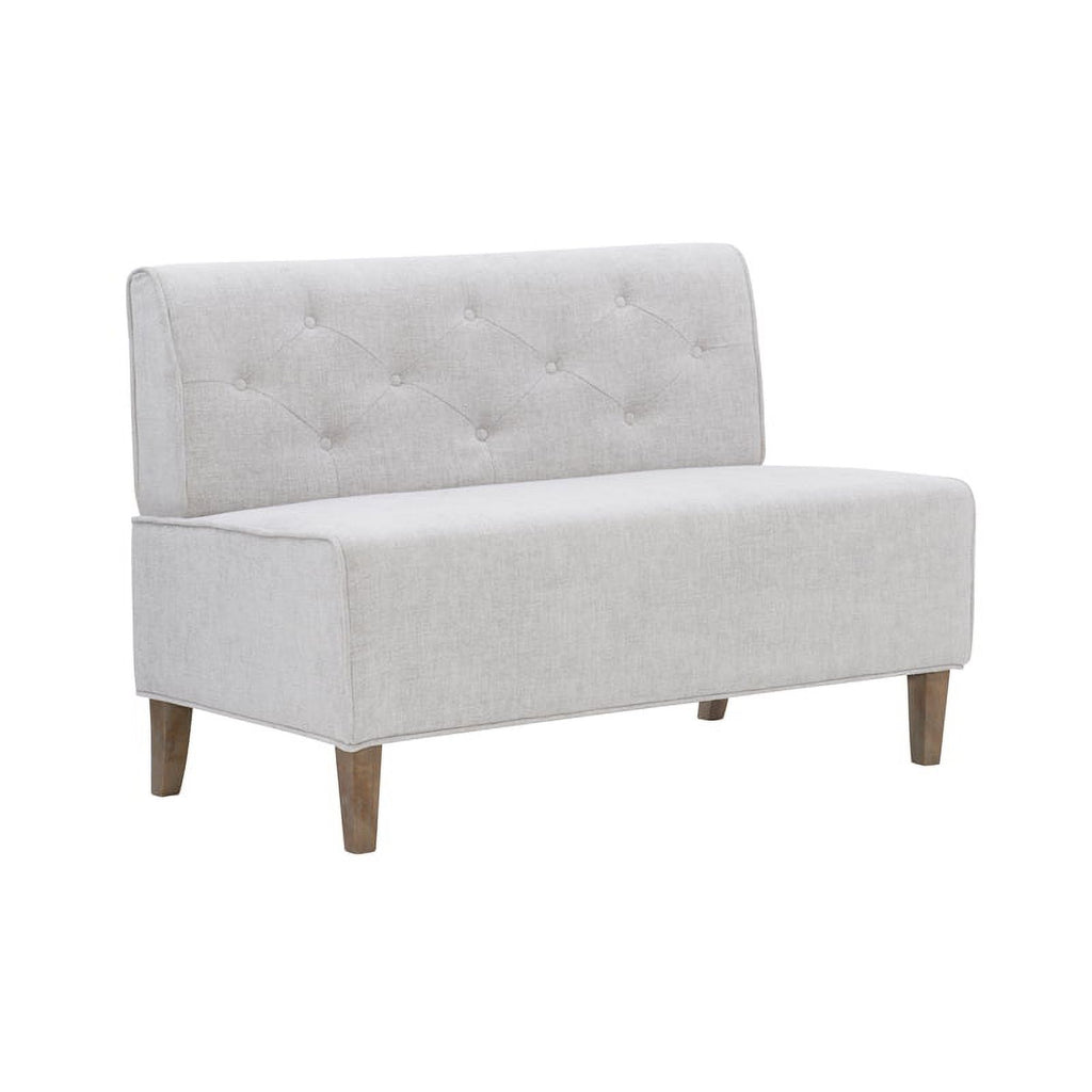 Light Gray Wooden Upholstered Corner Nook X7974