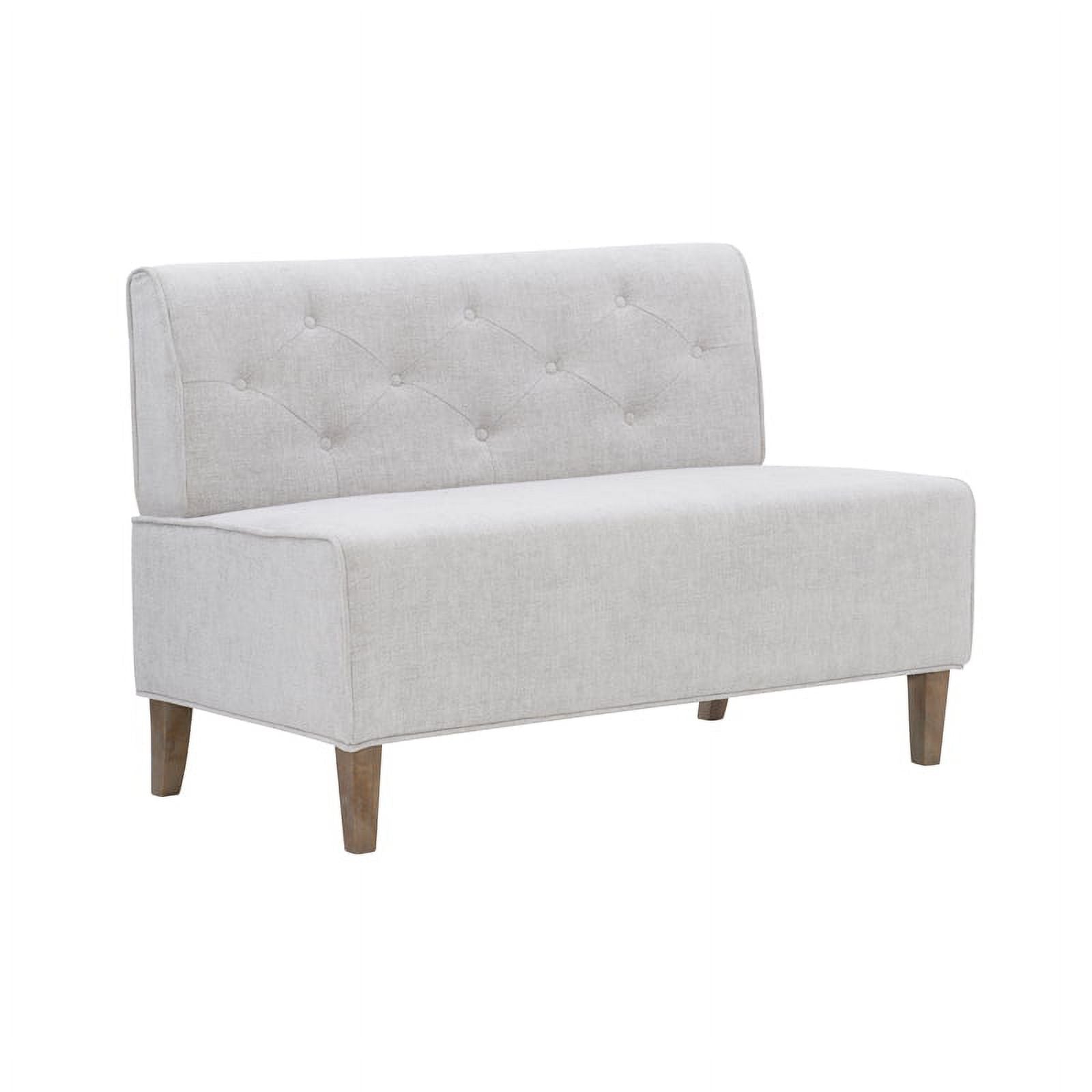 Light Gray Wooden Upholstered Corner Nook X7974