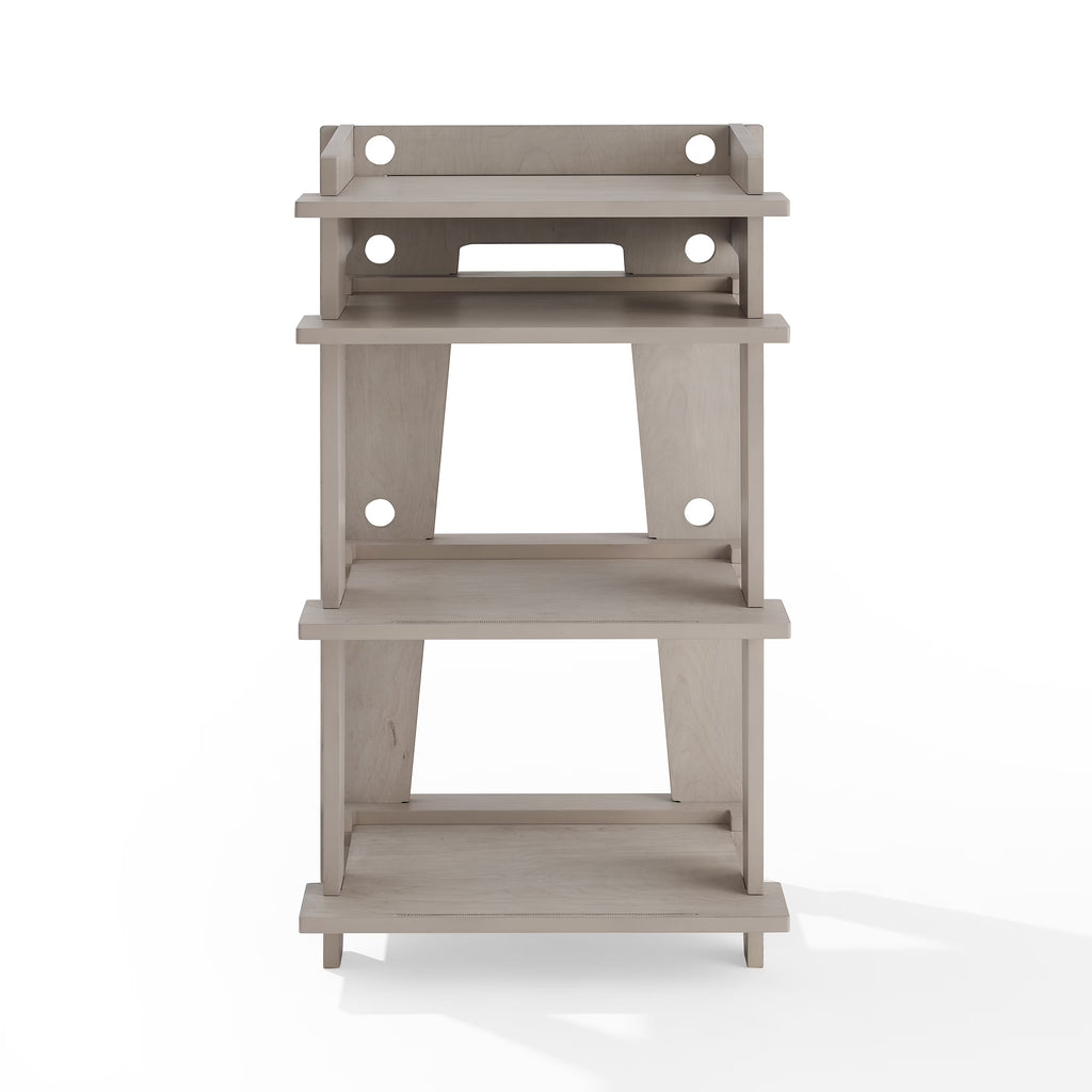 Gray MDF Wood and Birch Veneer Turntable Stand M137
