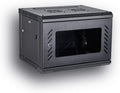 BLACK 06U 19-Inch Server Network Rack with Locking Glass Door M877