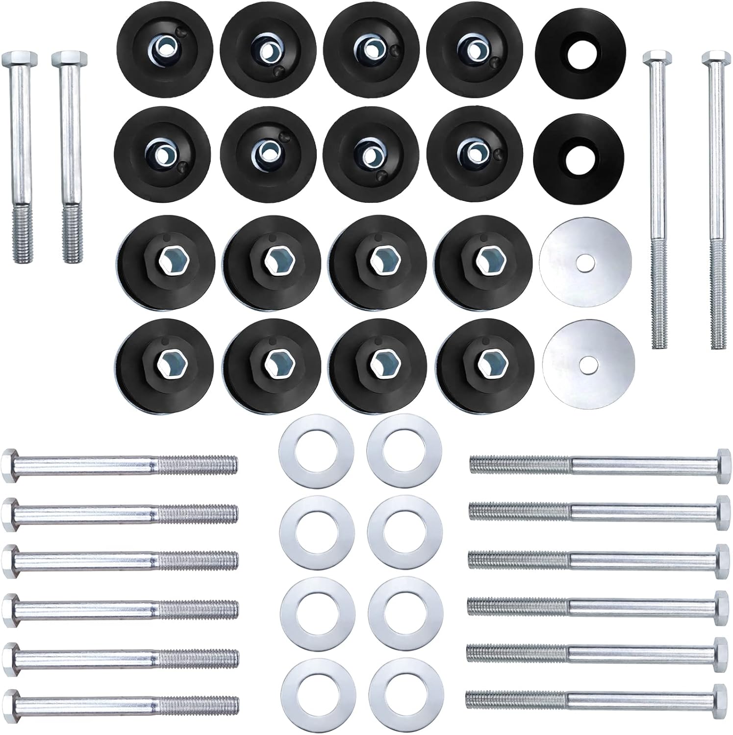 Black Polyurethane Body Mount Bushing Kit for Ford F250 F350 Super Duty 2008-2016 G2362