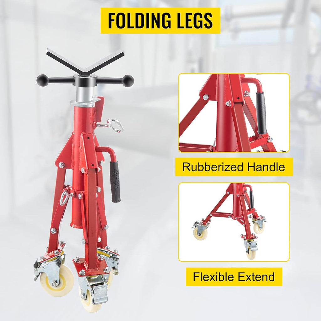 Adjustable Steel Pipe Stand with Casters T16788