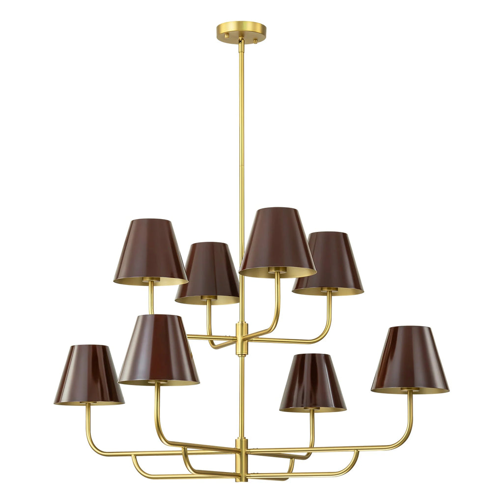 8-Light Dimmable Tiered Chandelier P3643