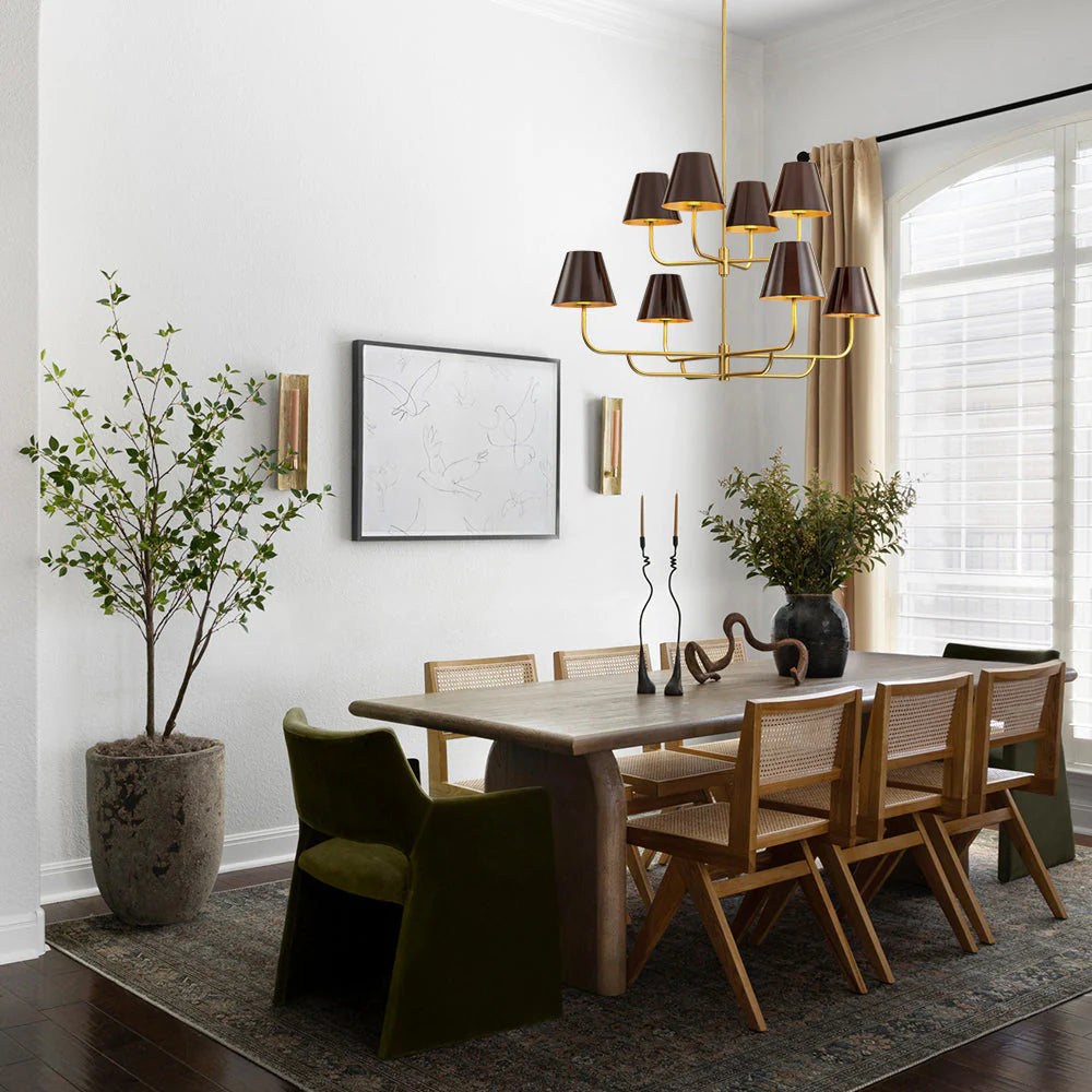8-Light Dimmable Tiered Chandelier P3643