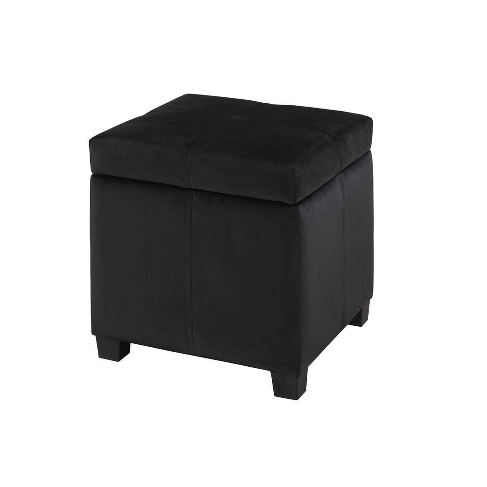 Black Storage Ottoman E964311