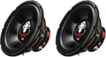 10-Inch Single Voice Coil 1200 Watt Max Subwoofer (2 Pack) L91063