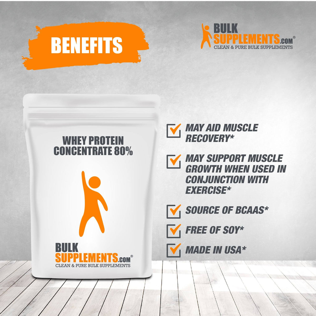 Whey Protein Concentrate 80% Powder, 20kg B641790