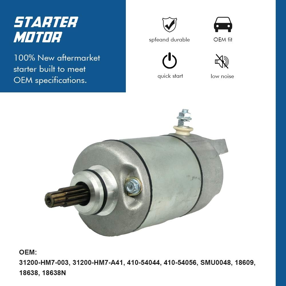 Starter Motor for Honda TRX400 TRX450 1995-2001 2005-2011 Pack of 2 V636404