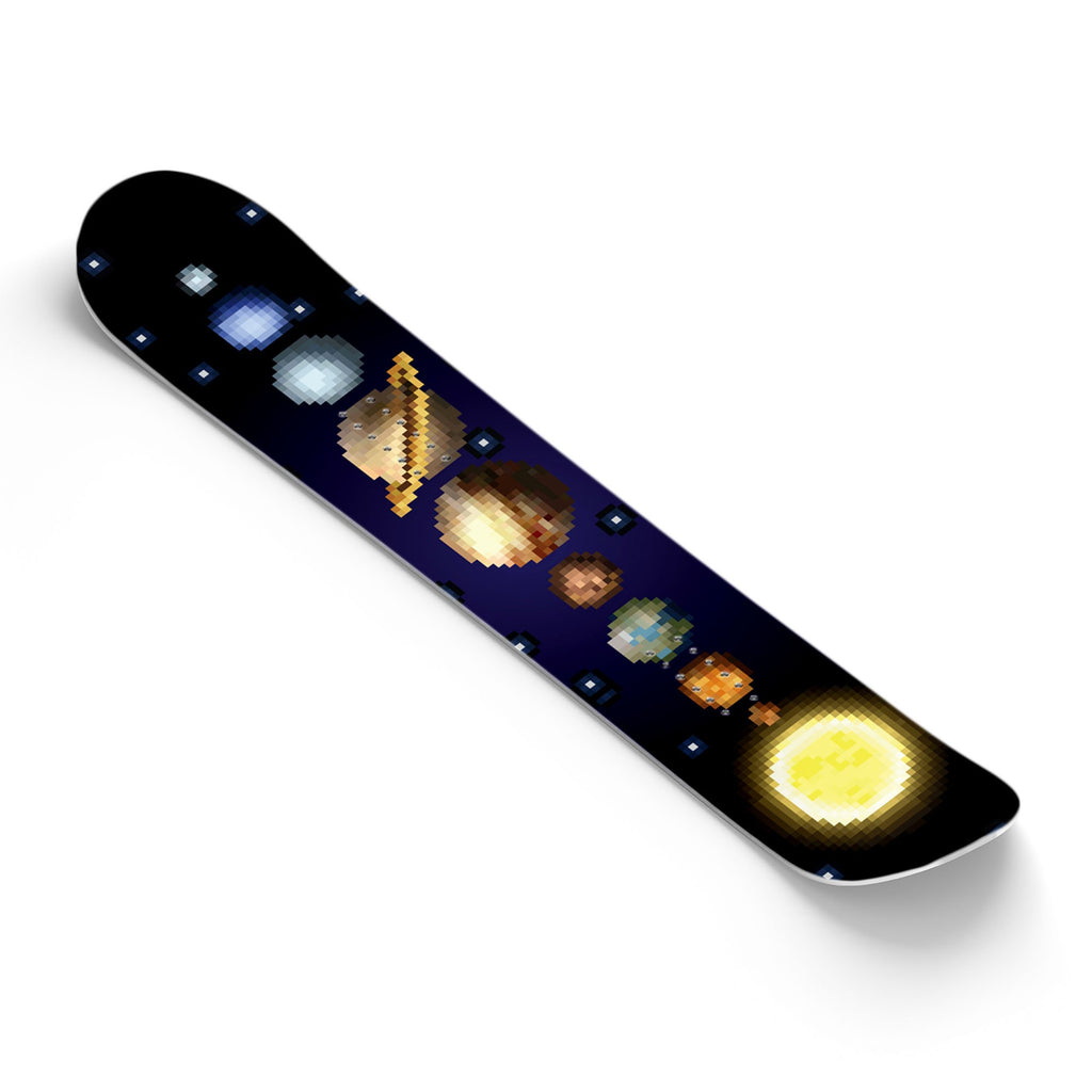8 bit Solar System Planets Snowboard Wrap Sticker Skin Cover F9912