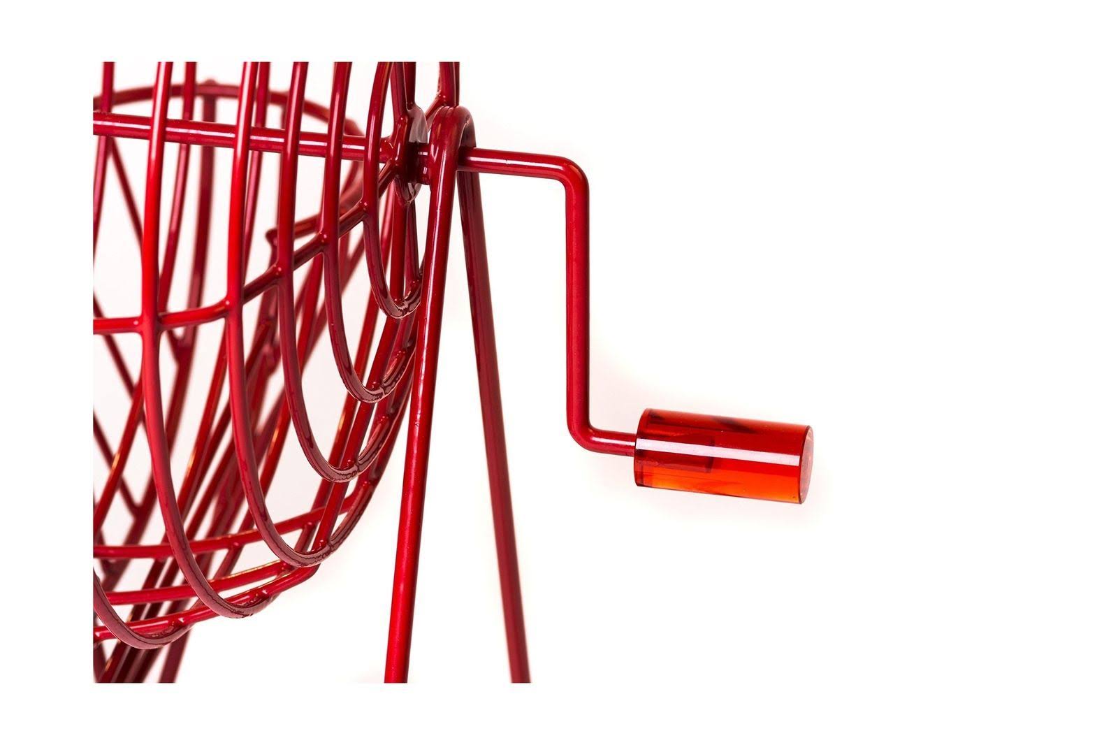 Red Extra Large Bingo Cage with Ping Pong Bingo Balls H3866