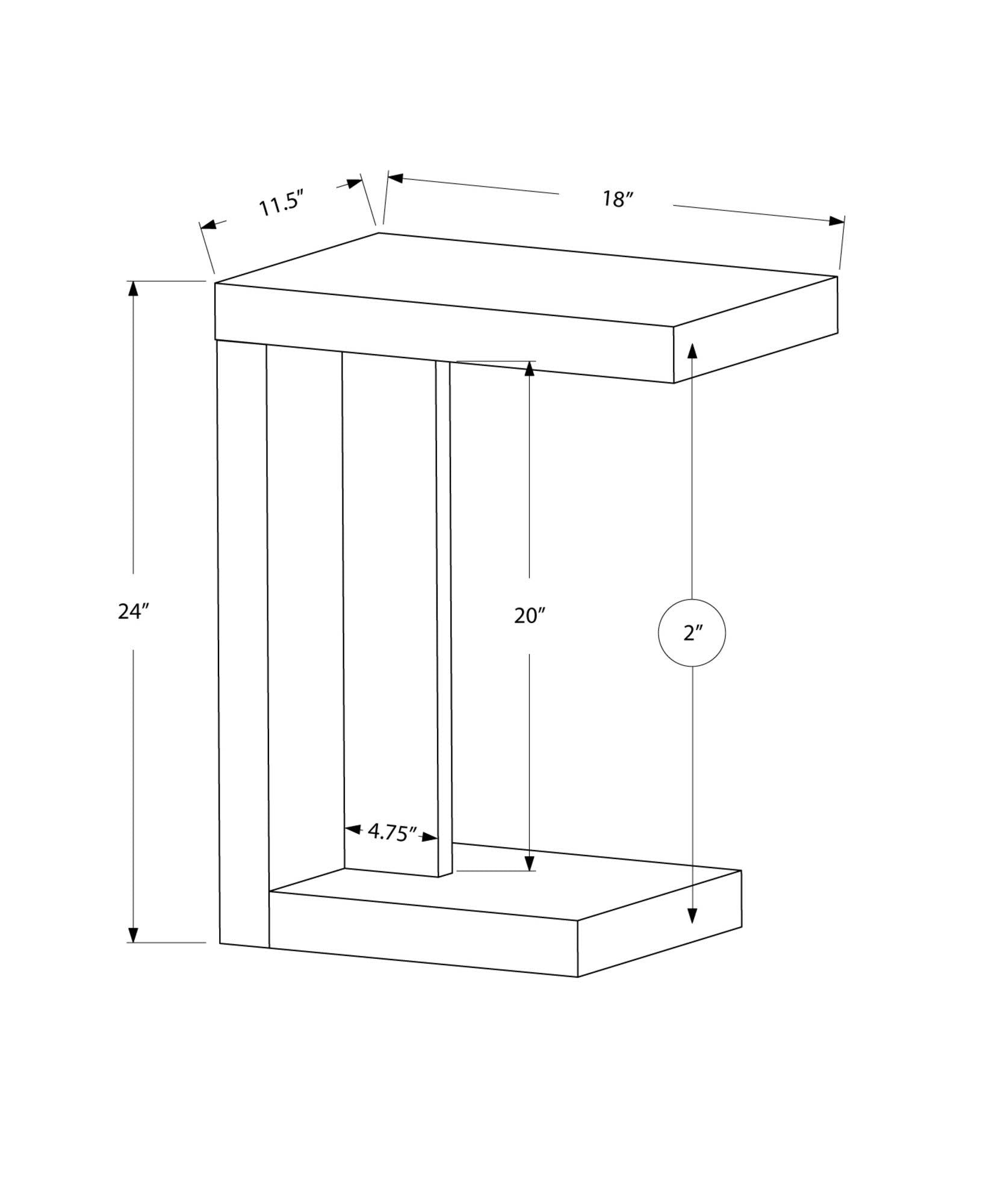 Cappuccino Particle Board Accent Table X8795