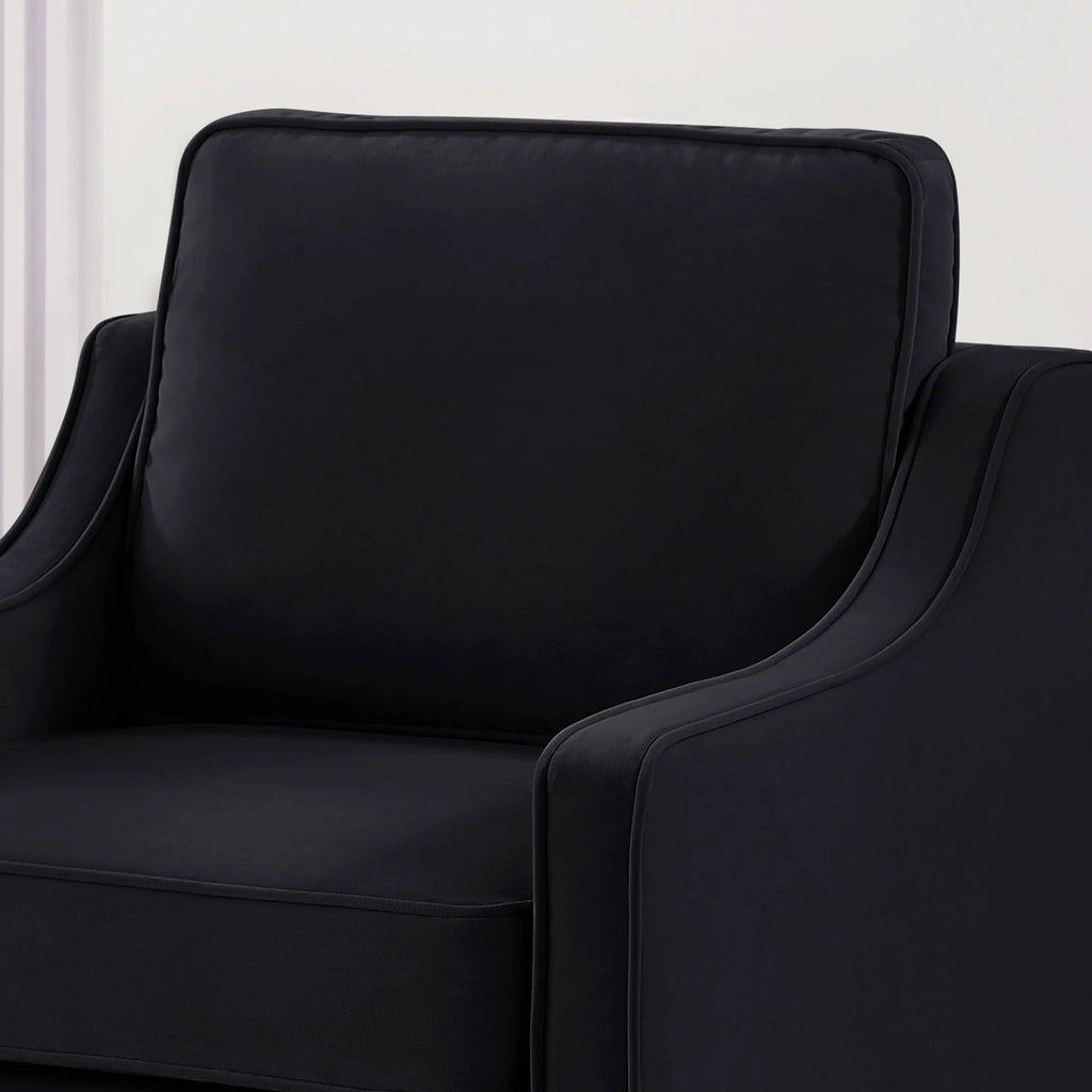 Black Velvet Armchair F78480